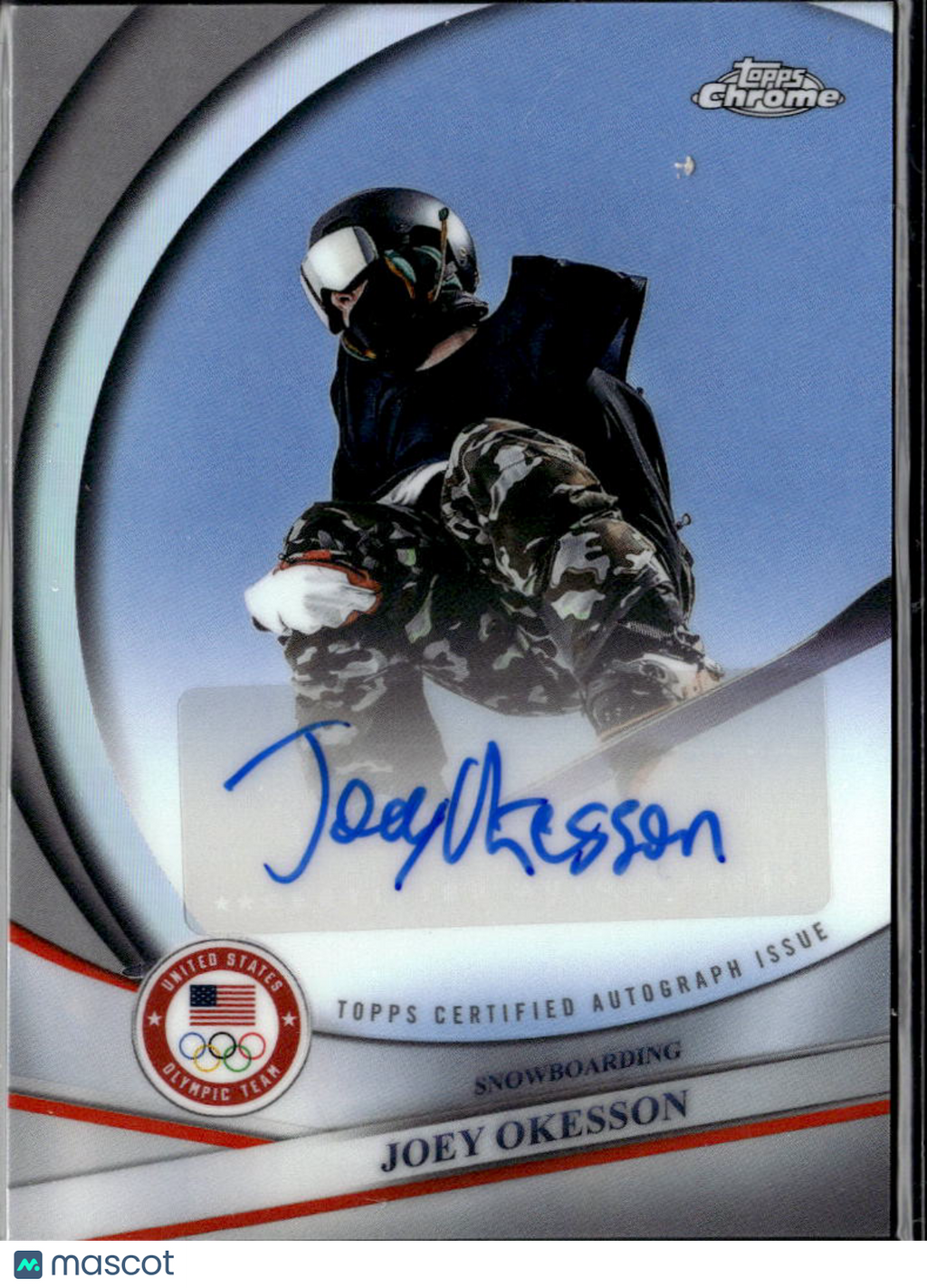 Joey Okesson 2026 Topps Chrome U.S. Olympics Auto Autograph United States