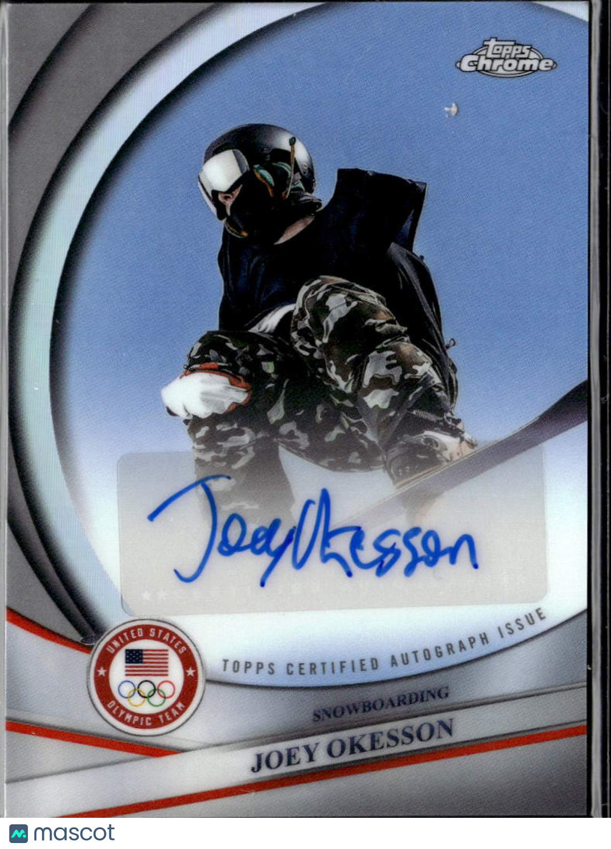 Joey Okesson 2026 Topps Chrome U.S. Olympics Auto Autograph United States