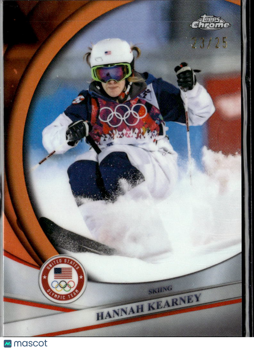 Hannah Kearney 2026 Topps Chrome Orange Refractor 23/25 United States