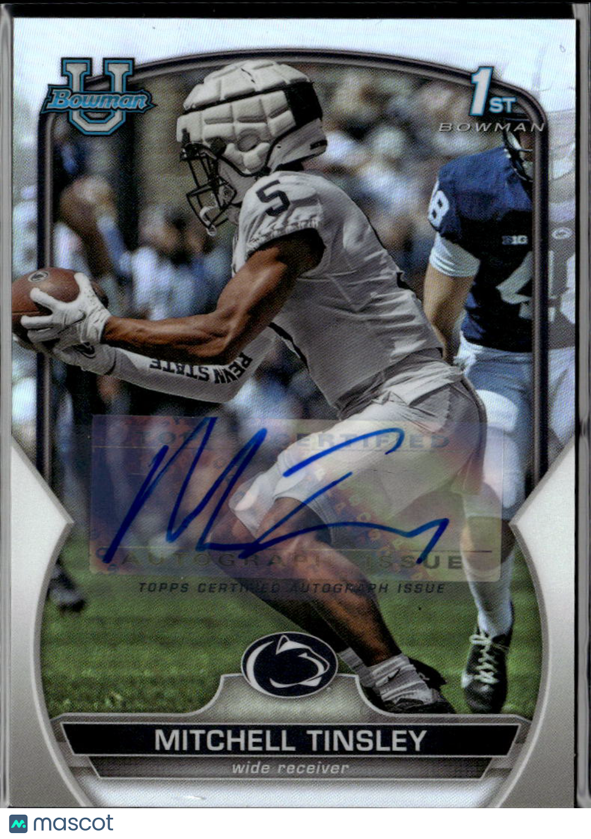 Mitchell Tinsley 2022 Bowman Chrome 1st Auto Autograph Penn State /499
