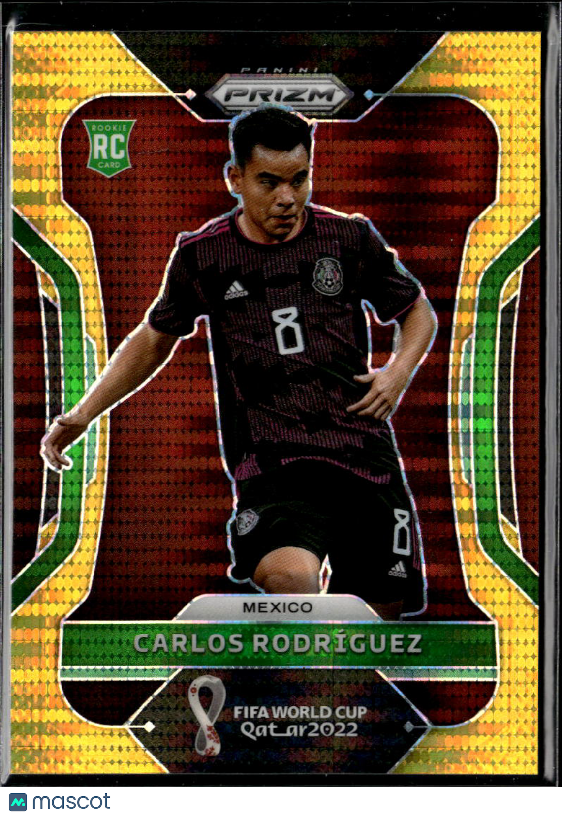 Carlos Rodríguez 2022 Prizm FIFA World Cup Qatar RC GOLD Prizm 8/10 Mexico