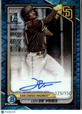 Leo De Vries 2024 Bowman Chrome 1st Auto Autograph RC 125/150 San Diego Padres