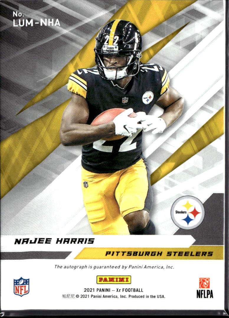 Najee Harris 2021 Panini XR Luminous Auto Autograph RC 93/99 Pittsburgh Steelers