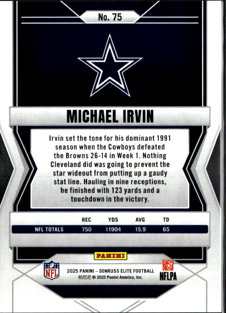 Michael Irvin 2025 Elite Razzle Dazzle SSP CASE HIT Dallas Cowboys