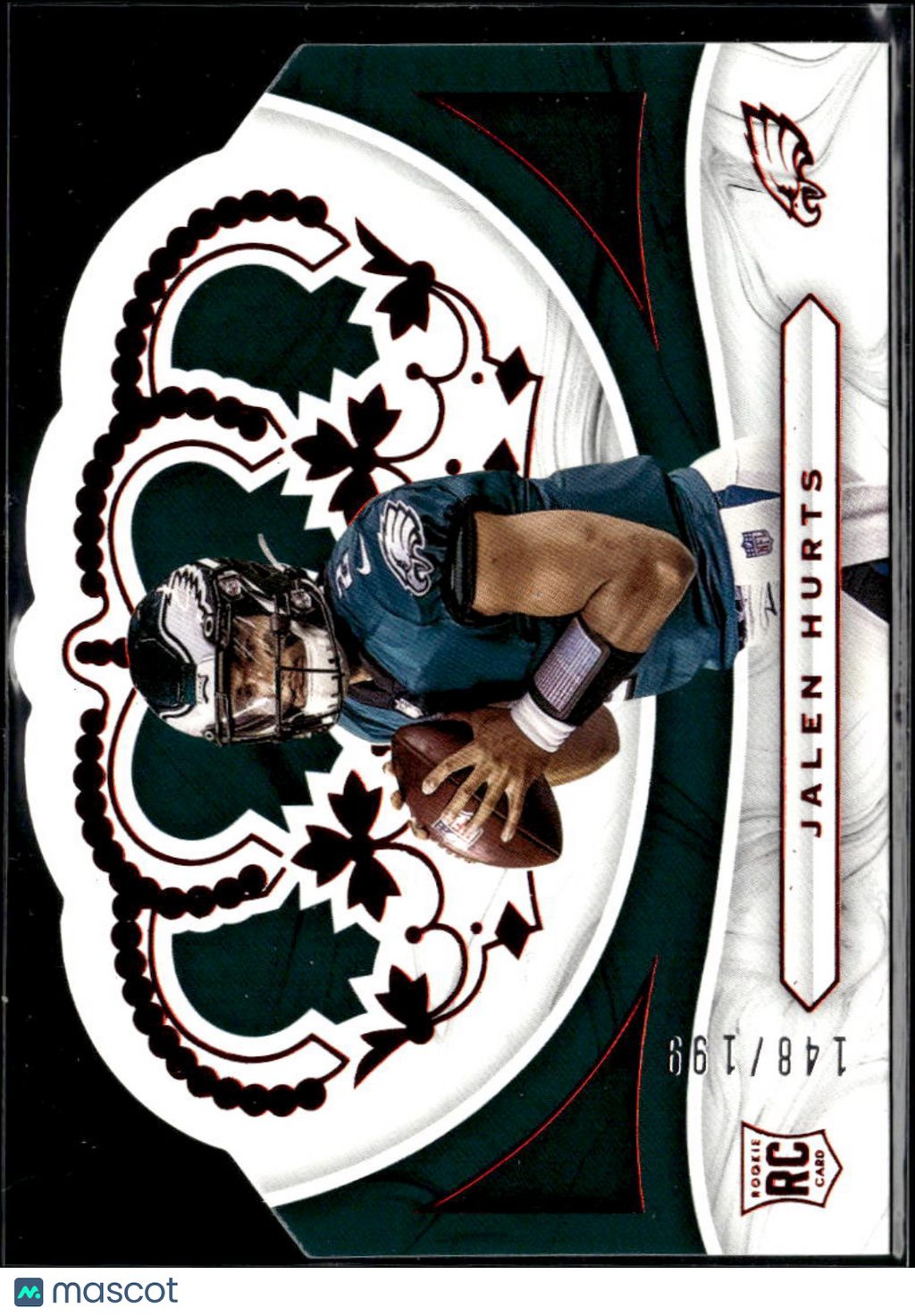 Jalen Hurts 2020 Crown Royale Red Rookie RC 148/199 Philadelphia Eagles