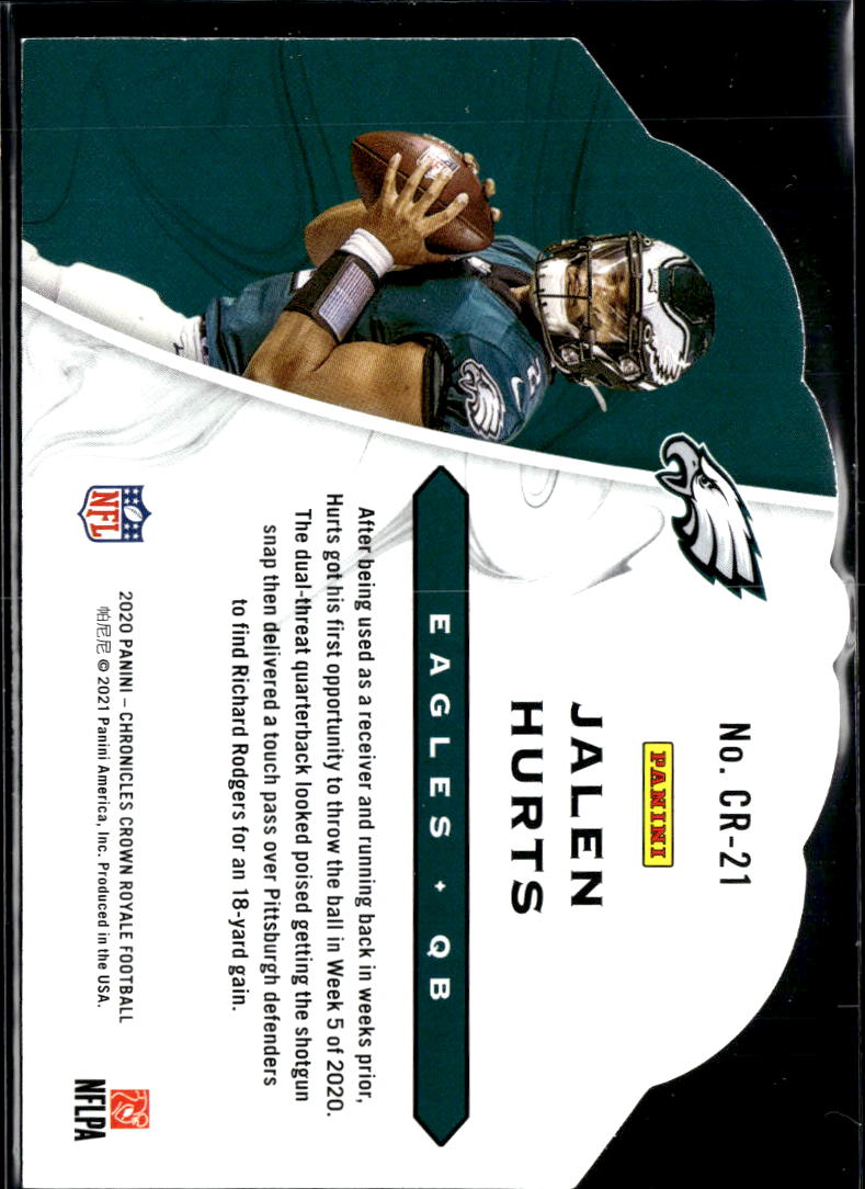 Jalen Hurts 2020 Crown Royale Red Rookie RC 148/199 Philadelphia Eagles