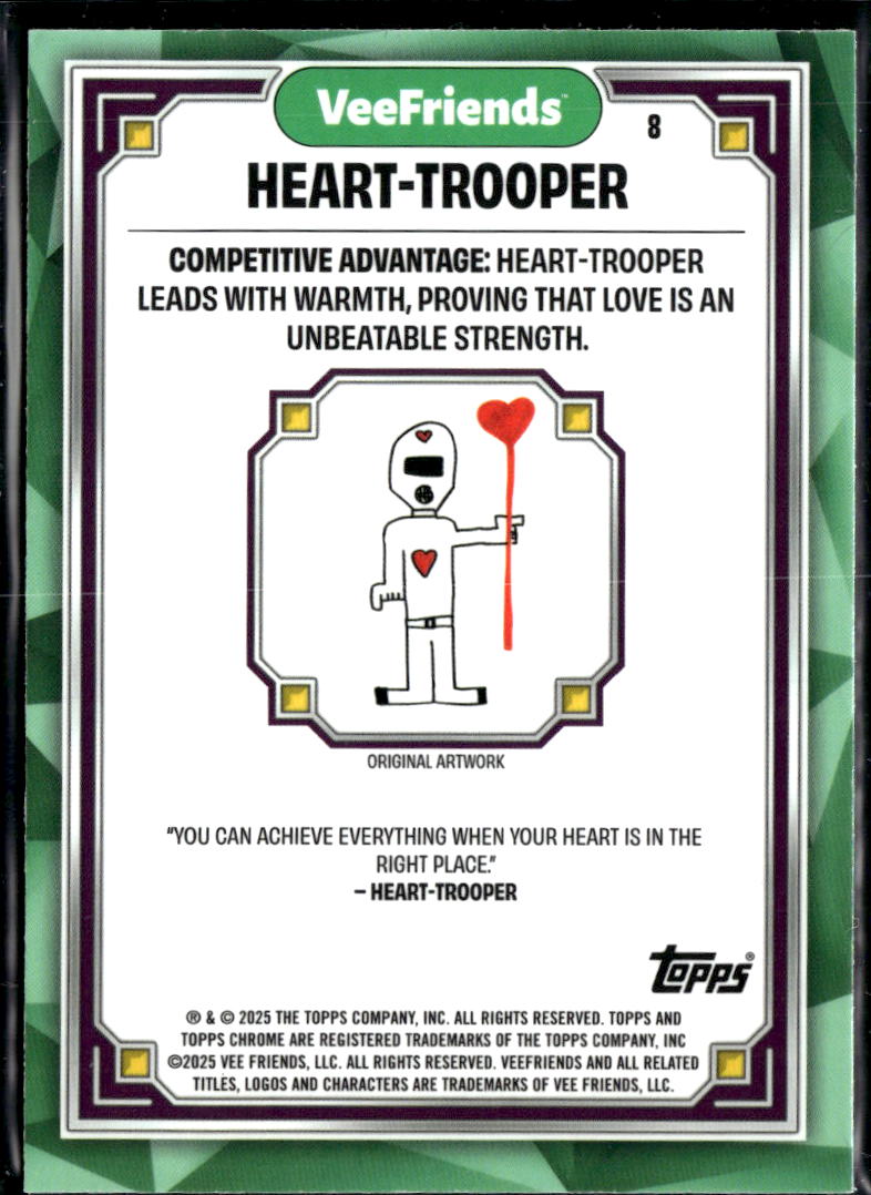 Yellow Trooper 2025 Topps Chrome VeeFriends First Chrome Yellow Refractor #8