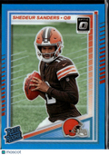 Shedeur Sanders 2025 Optic Rated Rookie RC Aqua Prizm Cleveland Browns 69/349