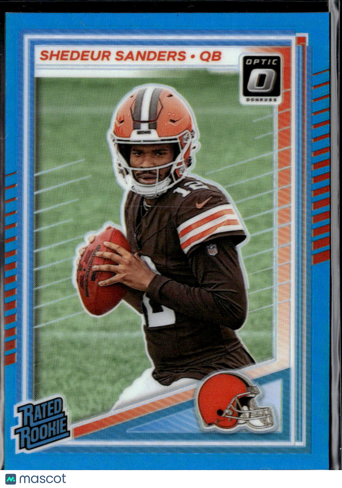 Shedeur Sanders 2025 Optic Rated Rookie RC Aqua Prizm Cleveland Browns 69/349