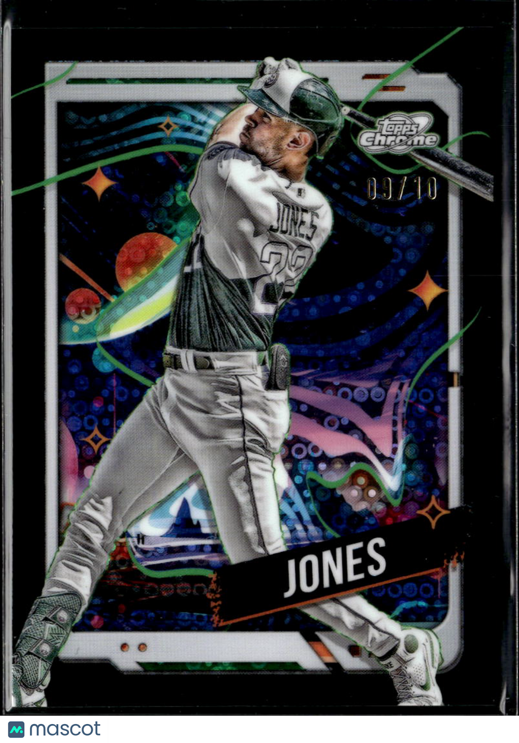 Nolan Jones 2024 Topps Chrome Cosmic Black Eclipse Refractor 9/10 Rockies