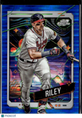 Austin Riley 2024 Topps Chrome Cosmic Blue Refractor 29/99 Atlanta Braves