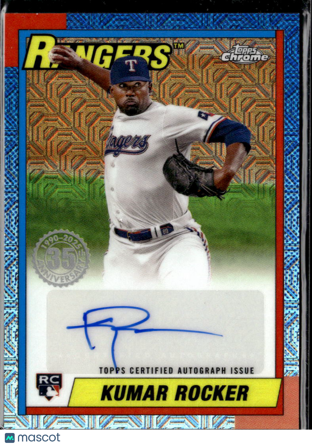 Kumar Rocker 2025 Topps Chrome '90 Auto Autograph RC Texas Rangers