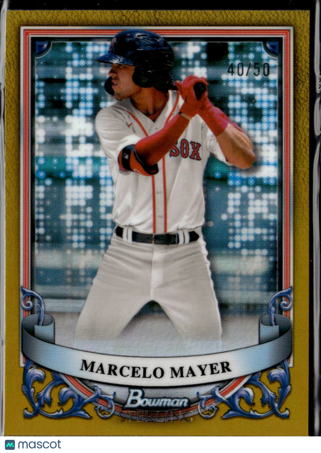 Marcelo Mayer 2024 Bowman Sterling GOLD Refractor 40/50 Boston Red Sox