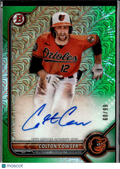 Colton Cowser 2022 Bowman Chrome Green Mega Box Auto Autograph 60/99 Orioles