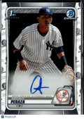 Oswald Peraza 2020 Bowman Chrome 1st Auto Autograph RC New York Yankees