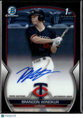 Brandon Winokur 2023 Bowman Chrome 1st Auto Autograph RC 6/75 Minnesota Twins