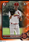Brycen Mautz 2022 Bowman Draft 1st Orange RC 8/25 St. Louis Cardinals