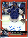 Keibert Ruiz 2018 Bowman Chrome 1st Auto Autograph RC Orange 9/25 Dodgers