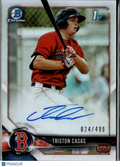 Triston Casas 2018 Bowman Chrome 1st Auto Autograph 112/499 Boston Red Sox