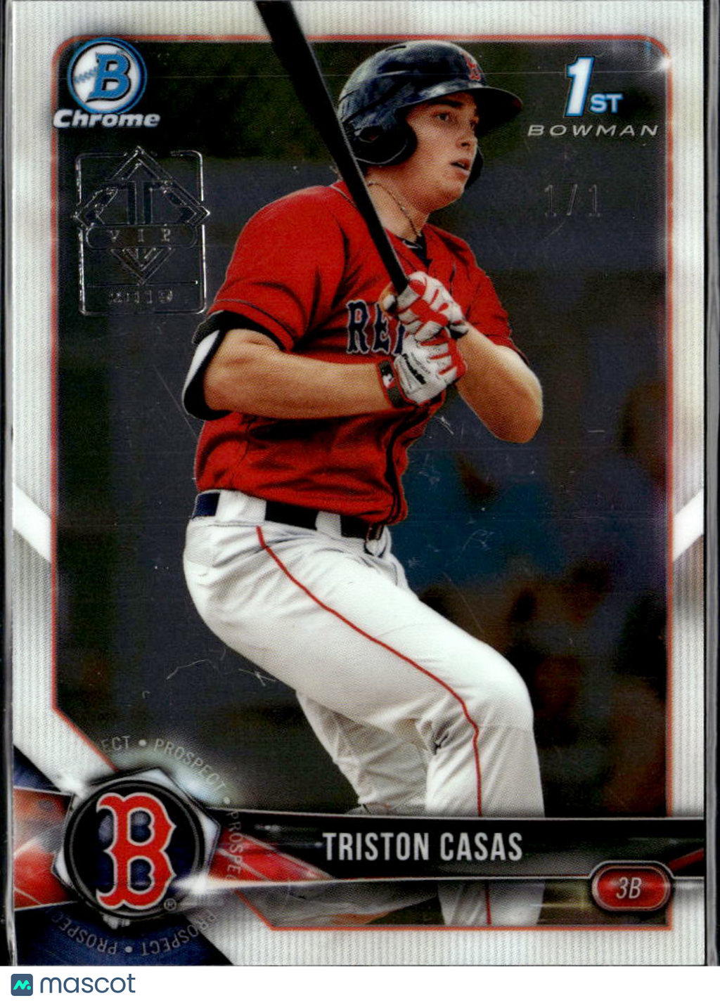 Triston Casas 2018 Bowman Chrome 1st VIP Rookie RC 1/1 Boston Red Sox