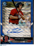 Triston Casas 2018 Bowman Chrome Auto Blue Refractor /150 Boston Red Sox