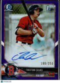 Triston Casas 2018 Bowman Chrome 1st Auto Autograph Purple /250 Boston Red Sox