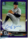Casey Mize 2018 Bowman Chrome 1st Auto Autograph RC 63/250 Detroit Tigers
