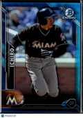 Ichiro 2016 Bowman Chrome Blue Refractor 38/150 Miami Marlins