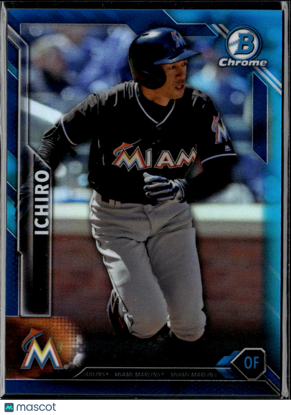 Ichiro 2016 Bowman Chrome Blue Refractor 38/150 Miami Marlins