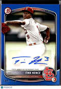 Tink Hence 2025 Bowman Auto Autograph Blue 149/150 St. Louis Cardinals