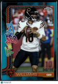 Caleb Williams 2025 Topps Chrome Future Stars Aqua Refractor 40/199 Bears