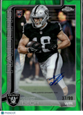 Jack Bech 2025 Topps Chrome Auto Autograph RC Green 37/99 Las Vegas Raiders