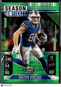 Dalton Kincaid 2024 Contenders Optic Green Pulsar Prizm 5/49 Buffalo Bills