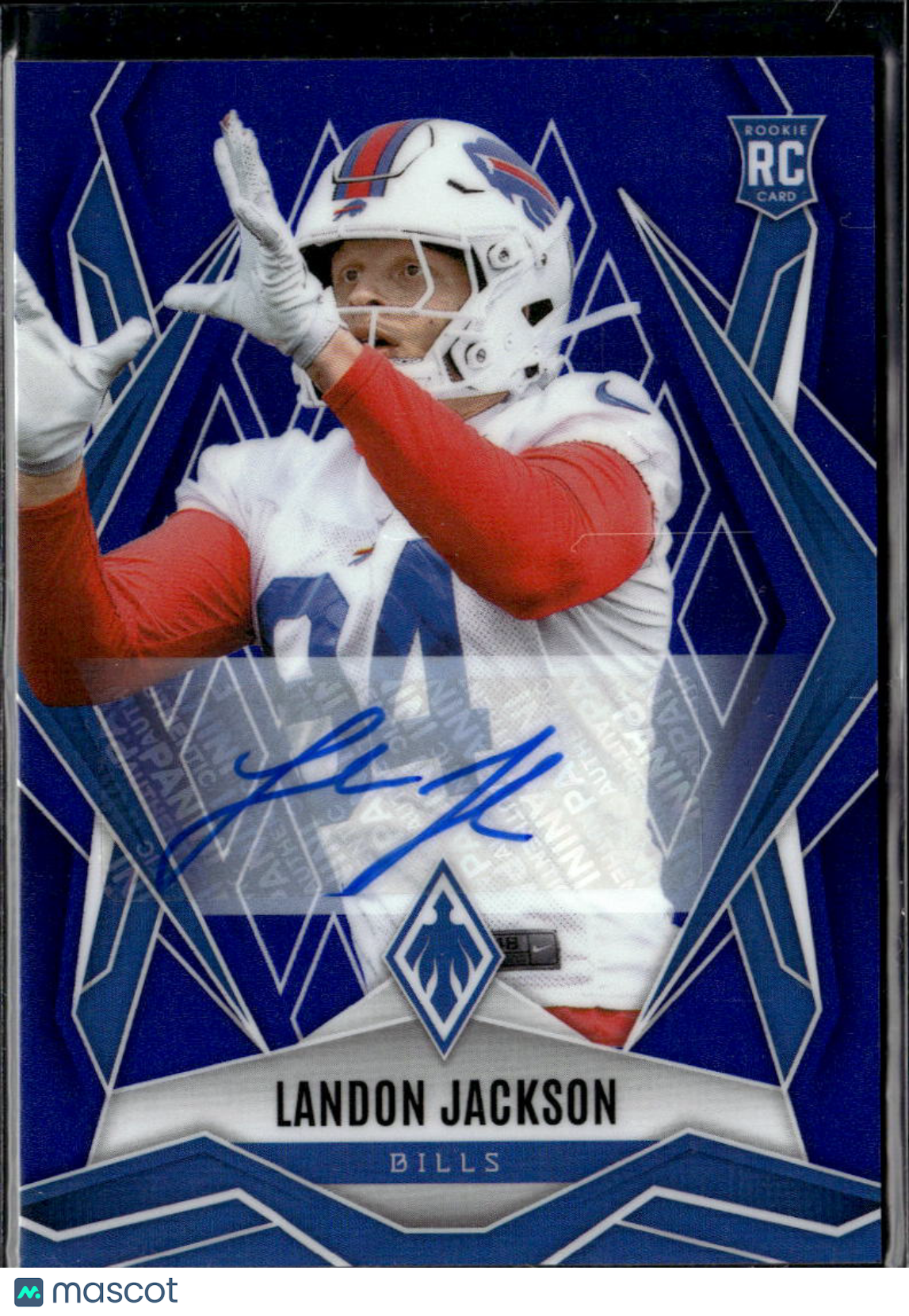 Landon Jackson 2025 Phoenix Auto Autograph RC Blue 6/49 Buffalo Bills