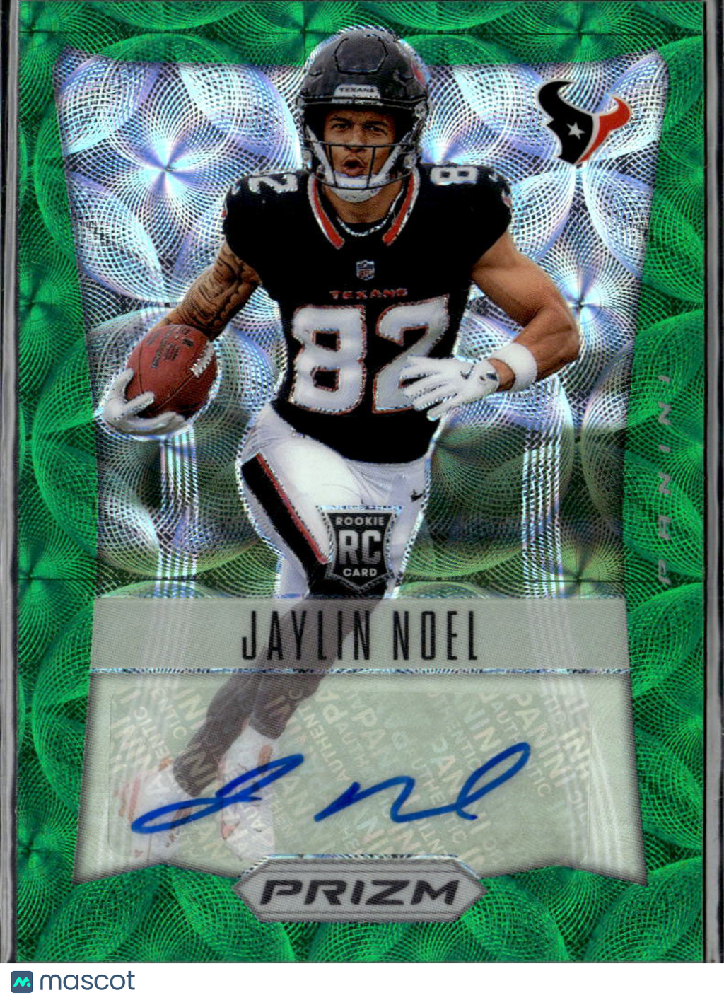Jaylin Noel 2025 Prizm Auto Autograph RC Green Scope 54/75 Houston Texans