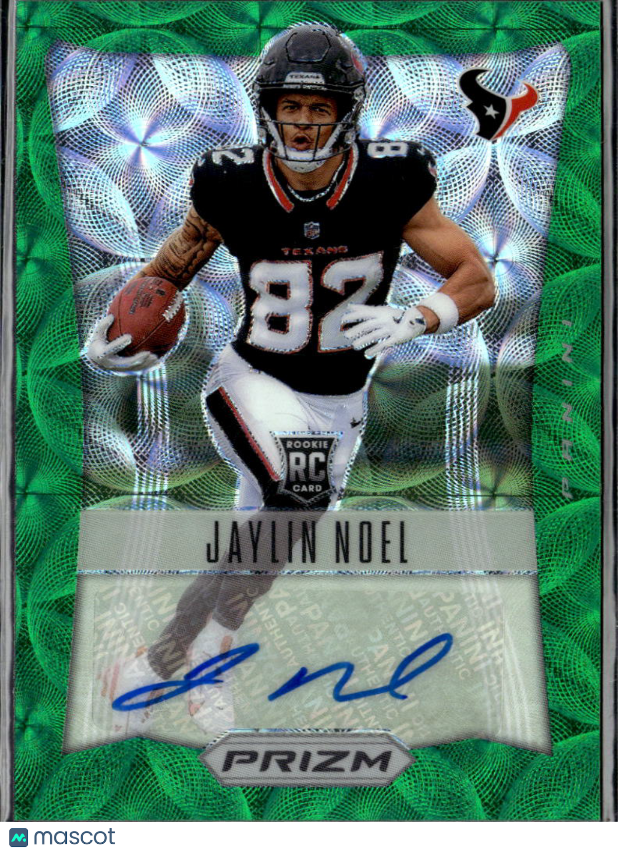 Jaylin Noel 2025 Prizm Auto Autograph RC Green Scope 54/75 Houston Texans