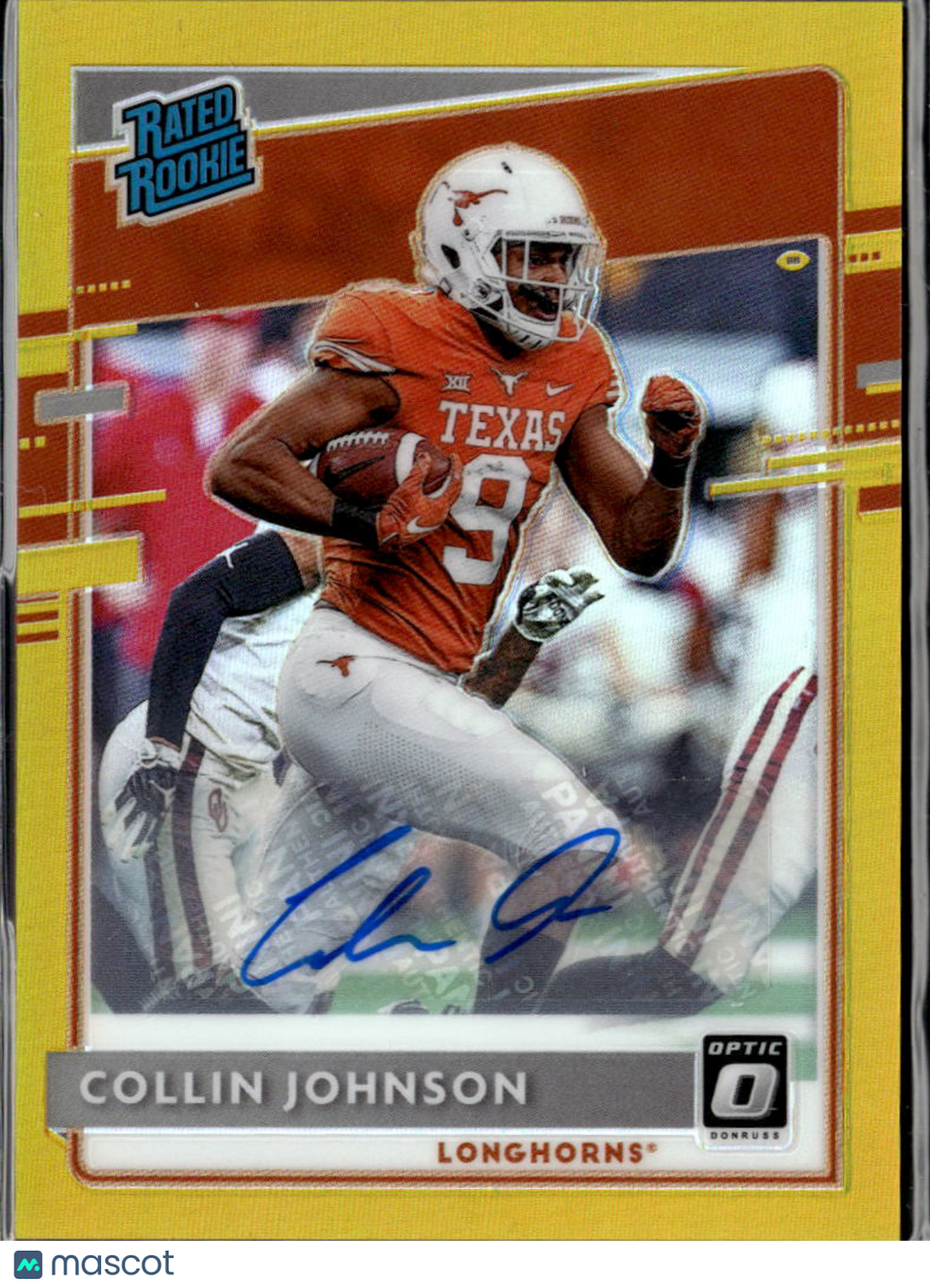 Collin Johnson 2020 Optic GOLD Auto Autograph Rookie RC 3/10 Texas Longhorns