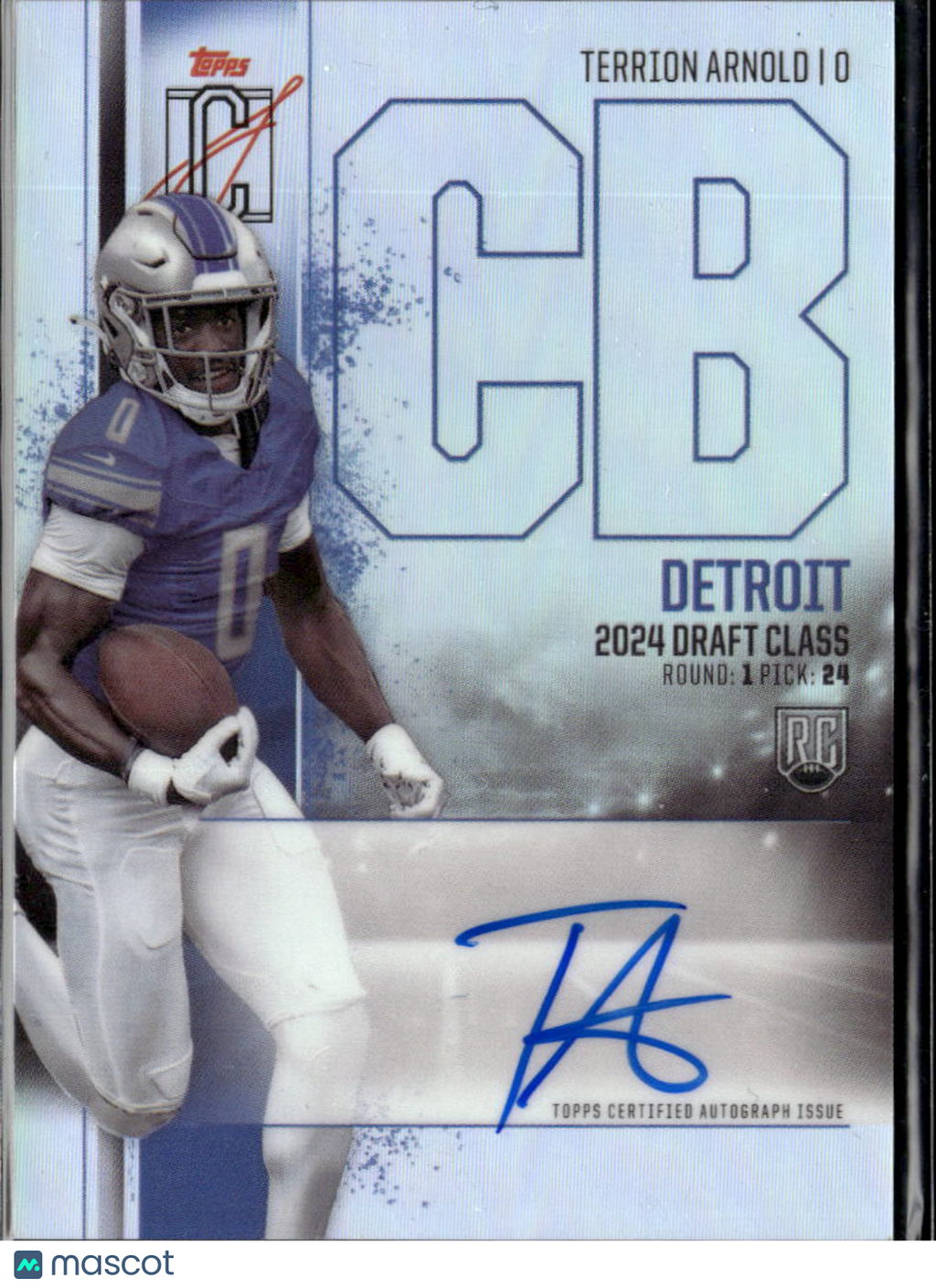 Terrion Arnold 2025 Topps Signature Auto Autograph RC Detroit Lions