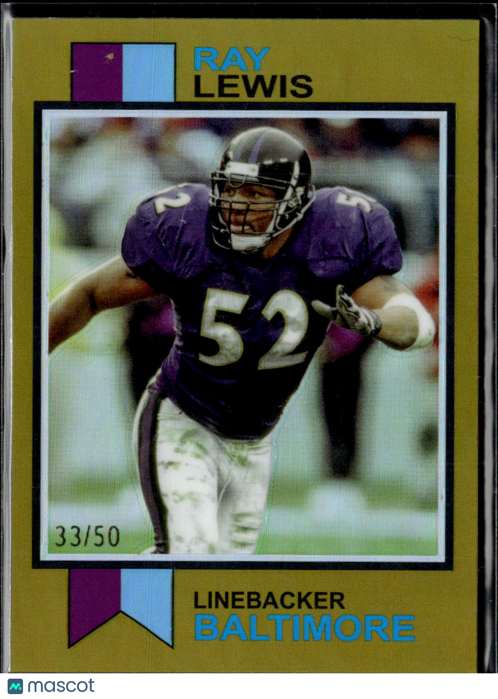 Ray Lewis 2024 Topps Composite GOLD Refractor 33/50 Baltimore Ravens
