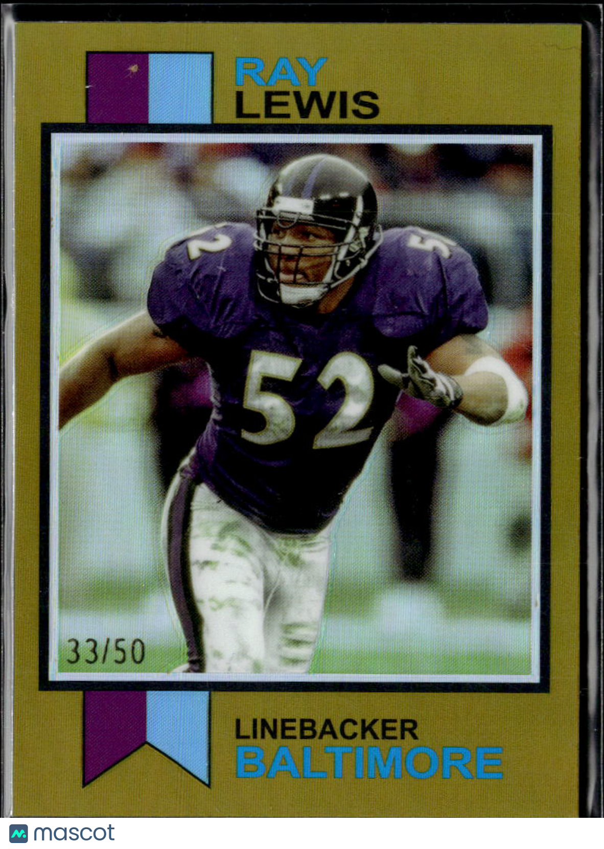 Ray Lewis 2024 Topps Composite GOLD Refractor 33/50 Baltimore Ravens