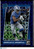 Amon-Ra St. Brown 2021 Optic Rated Rookie Purple Velocity Detroit Lions