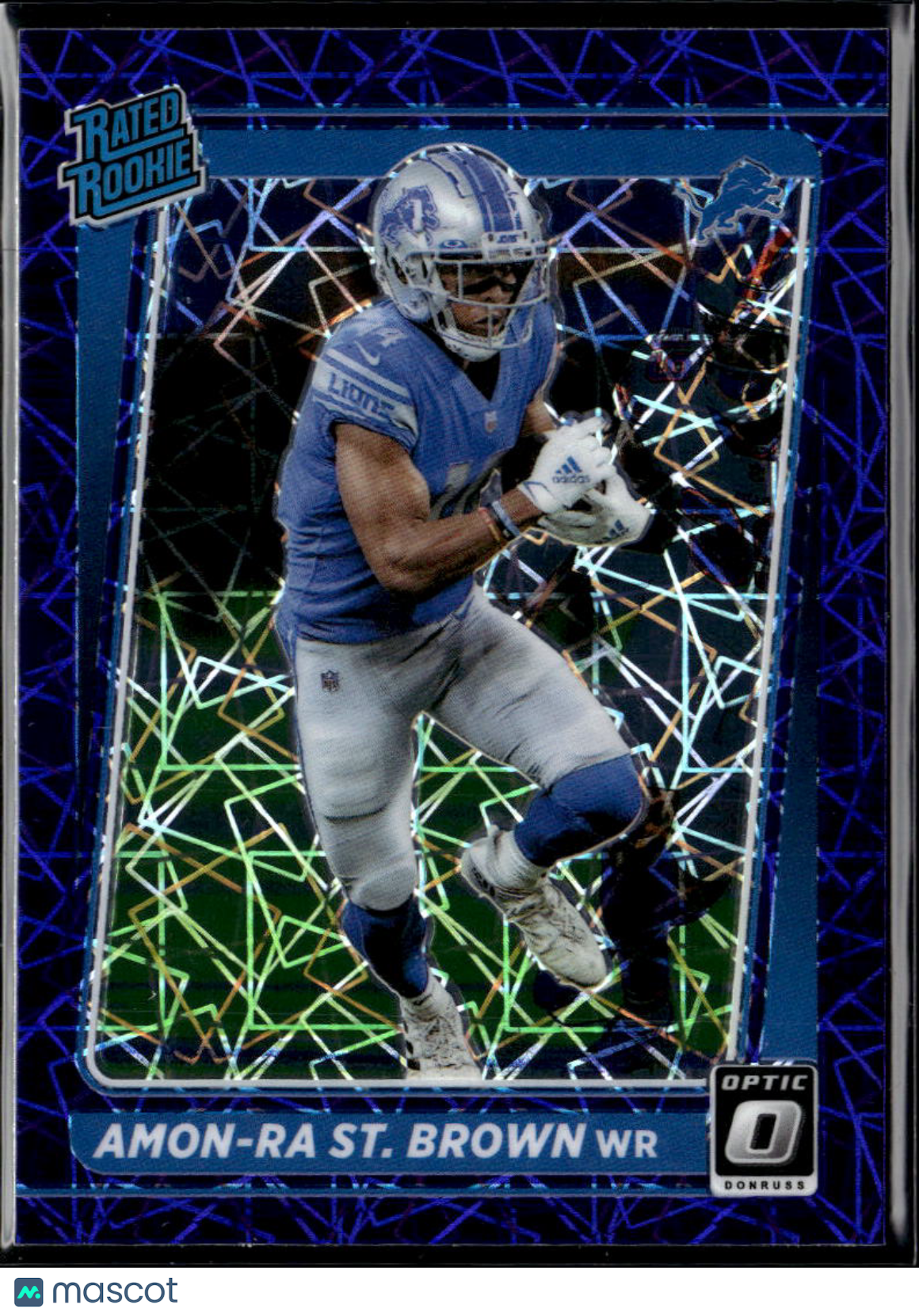 Amon-Ra St. Brown 2021 Optic Rated Rookie Purple Velocity Detroit Lions