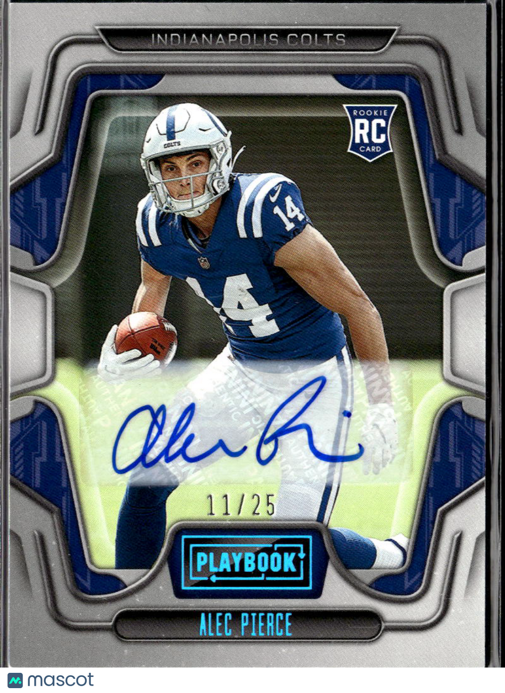 Alec Pierce 2022 Playbook Auto Autograph Rookie RC 11/25 Indianapolis Colts