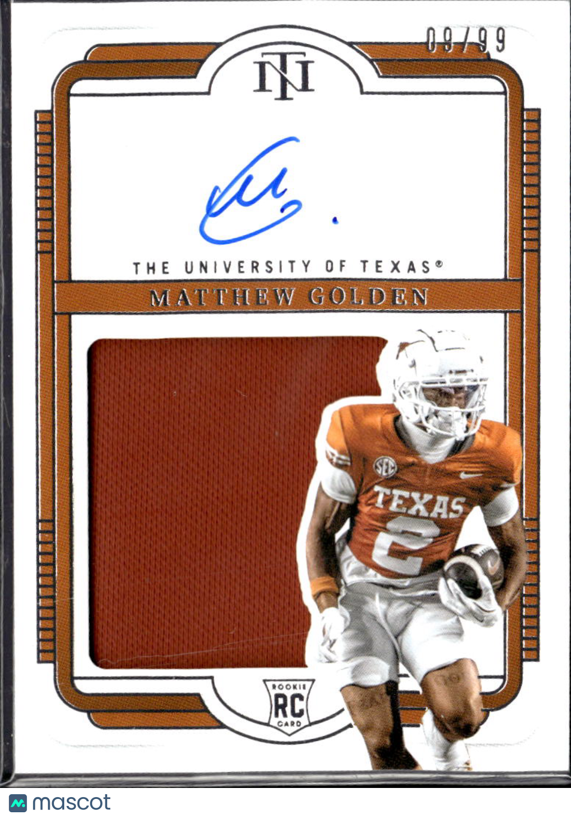 Matthew Golden 2025 National Treasures Auto Autograph Patch /99 Texas Longhorns