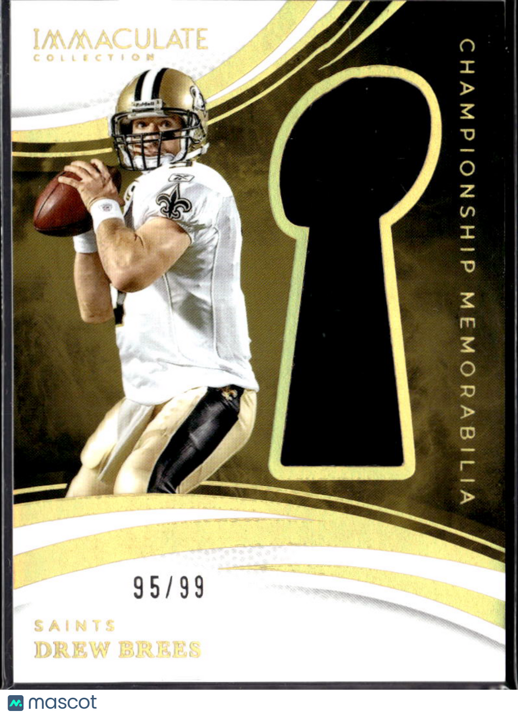 Drew Brees 2025 Immaculate Championship Patch 95/99 New Orleans Saints
