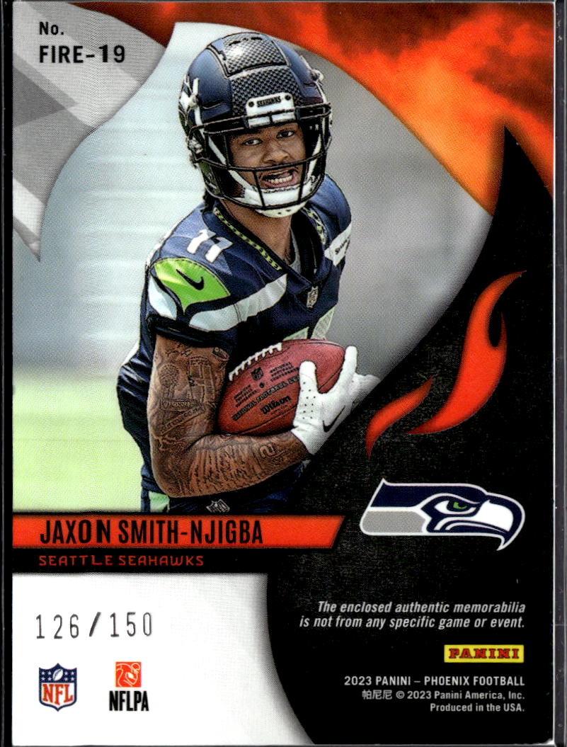 Jaxon Smith-Njigba 2023 Phoenix Jersey Patch RC Rookie 126/150 Seattle Seahawks