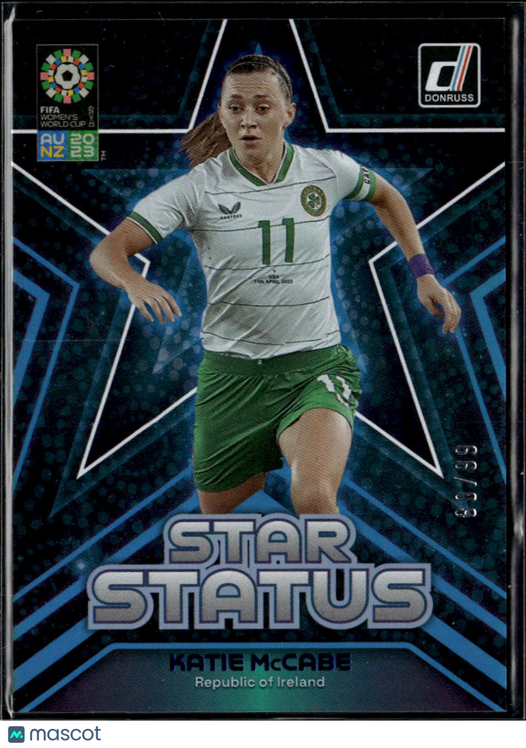 Katie McCabe 2023 Donruss FIFA Women's World Cup Star Blue Ireland /99
