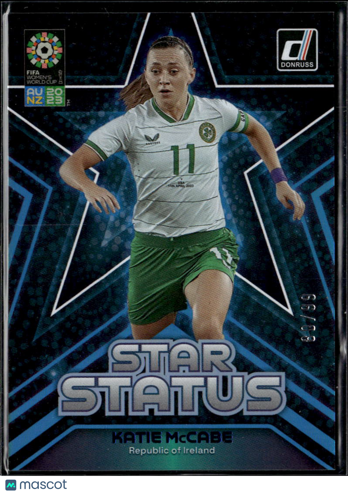 Katie McCabe 2023 Donruss FIFA Women's World Cup Star Blue Ireland /99