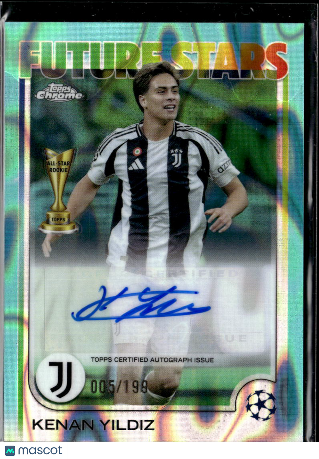 Kenan Yildiz 2025 Topps Chrome Future Stars Auto Autograph 5/199 Juventus