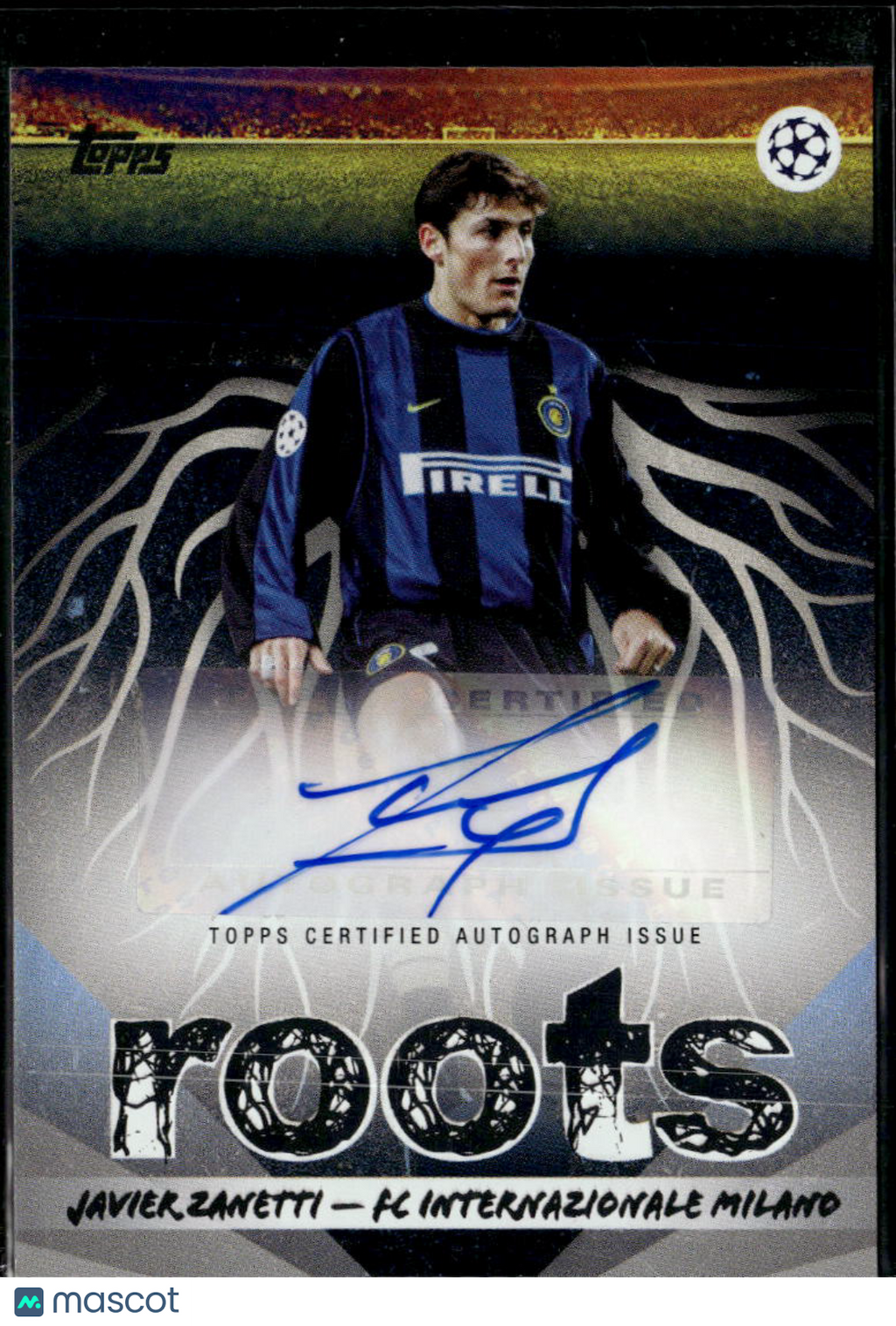 Javier Zanetti 2026 Topps UEFA Roots Auto Autograph FC Internazionale Milano